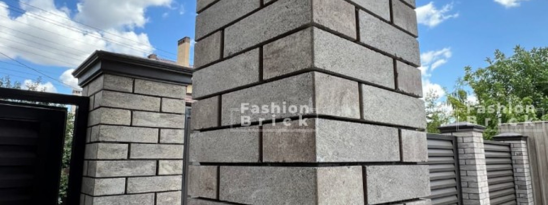 Кирпичные заборные блоки в Дагестане